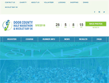 Tablet Screenshot of doorcountyhalfmarathon.com
